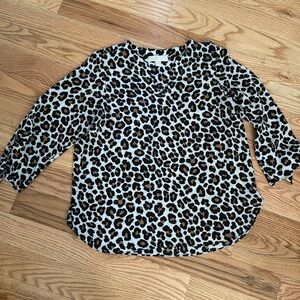 Women’s size Large Michael Kors leopard print blouse shirt